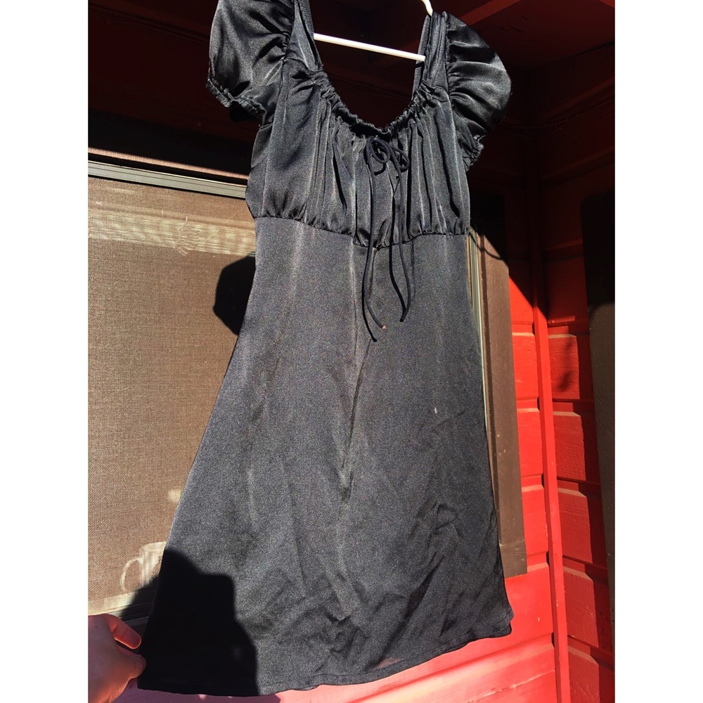 Off the shoulder satin dress🥰